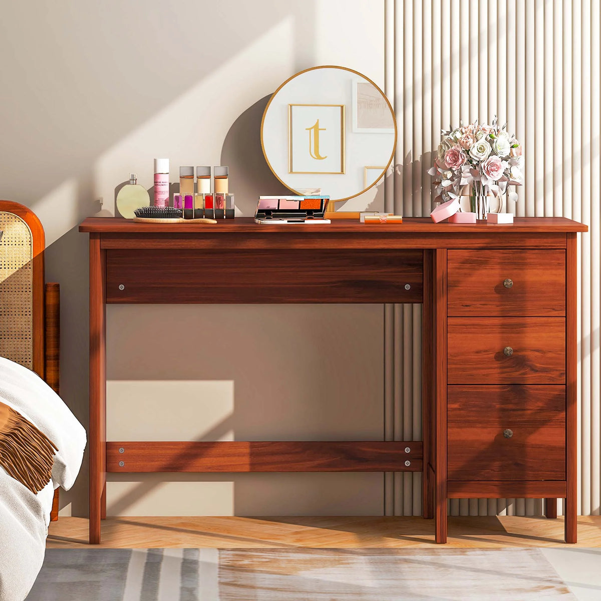 Computer Desk Study Writing Desk Home Office Workstation with 3 Drawers Black - Product image 17