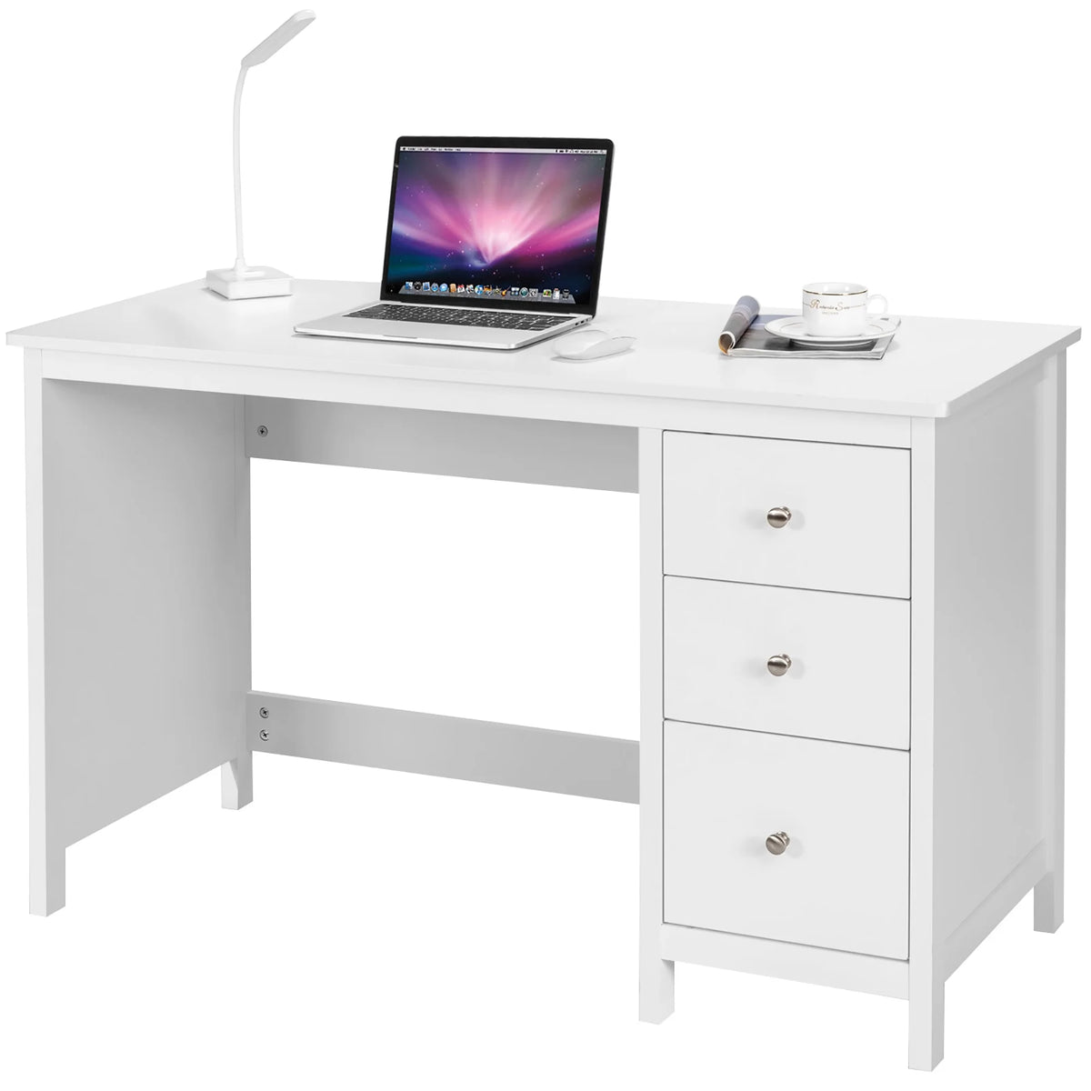 Computer Desk Study Writing Desk Home Office Workstation with 3 Drawers Black - Product image 30