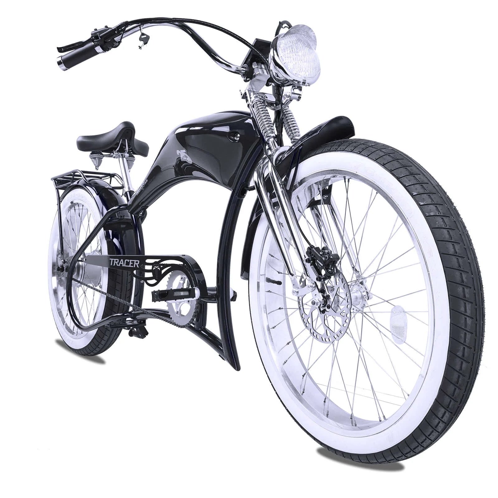 Twenty5 DS Chopper Stretch Cruiser E - Bike, 26" Wheels, 800W Motor, Disc Brake, for Men, Black - Product image 2