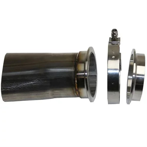 Granatelli 3" Round W/V-Band Connection To 3" Oval - Adapter; Incl Weld On V-band And Clamp 313533