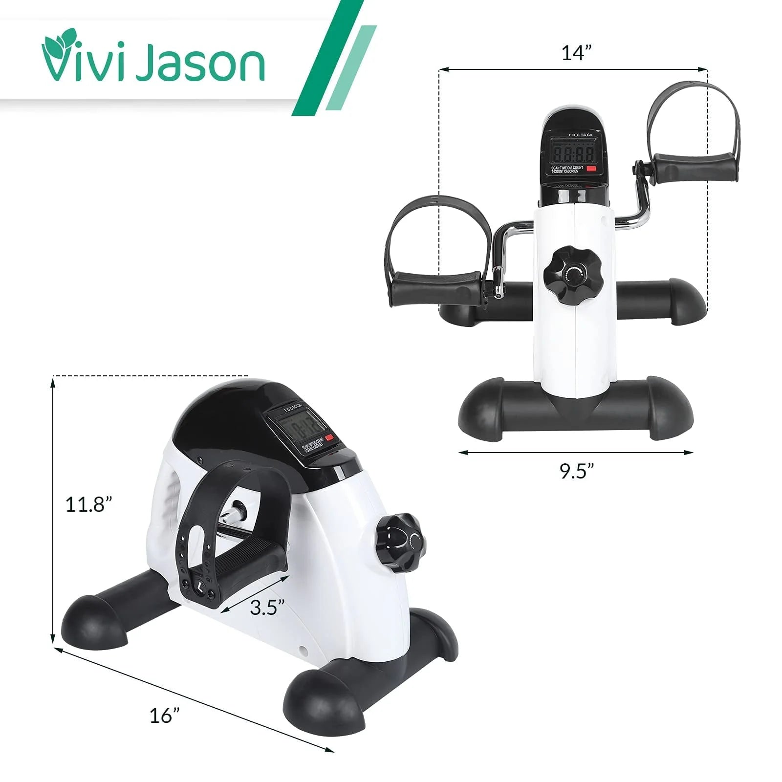 VIVIJASON Pedal Exerciser - Folding Portable Exercise Peddler - Under Desk Mini Exercise Bike for Arm/Leg - Product image 7