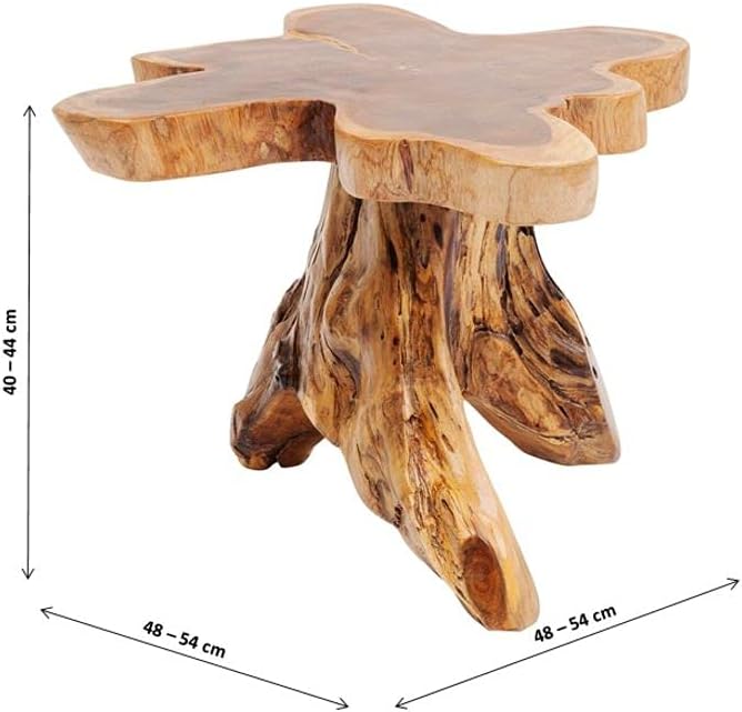 Kare Design Tree Side Table, Solid Wood, Nature-Brown, Large, Interior Decoration, Bedroom Decoration, Living Room, Hallway, Home, 40x50x50cm