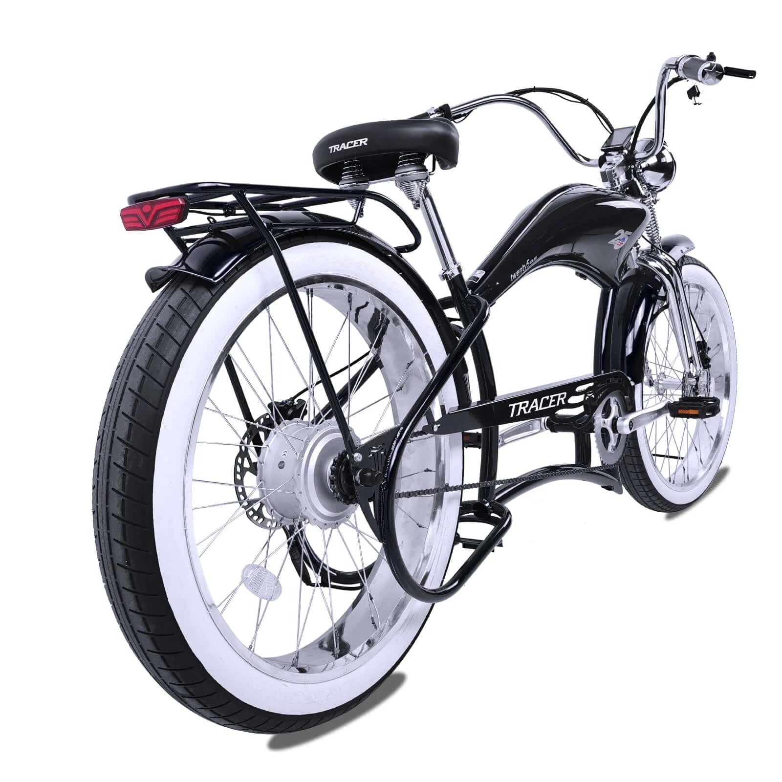 Twenty5 DS Chopper Stretch Cruiser E - Bike, 26" Wheels, 800W Motor, Disc Brake, for Men, Black - Product image 3