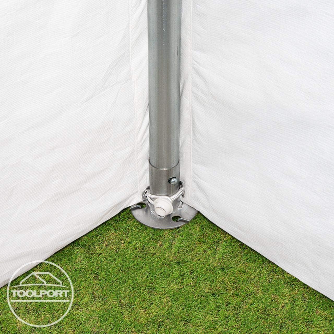 TOOLPORT Reception tent 3x2 m white pavilion PE tarpaulin 350 N waterproof Garden Tent