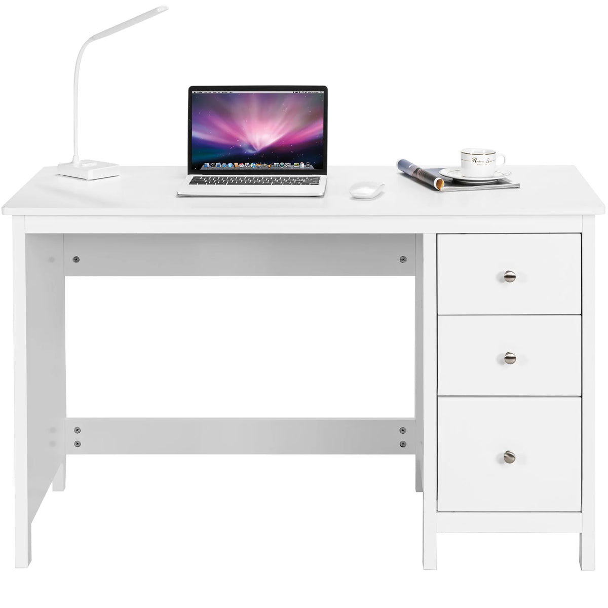 Computer Desk Study Writing Desk Home Office Workstation with 3 Drawers Black - Product image 31