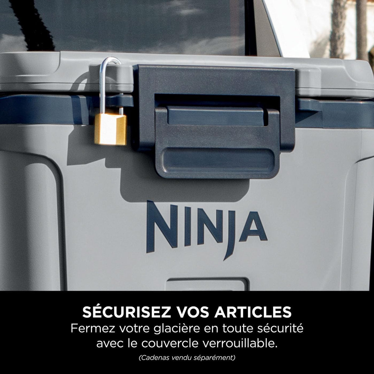 Ninja FrostVault Hard Cooler Premium Cooler, Keeps Ice for Up to Days, Built-in Dry Storage Drawer at Fridge Temperature