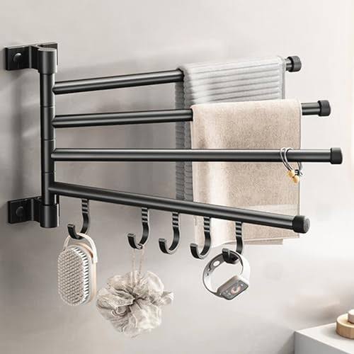 EAQ Towel Rack, Swivel Towel Rack Wall mounted?space Saving Towel holder?aviation Aluminium Towel Bar for - Product image 1