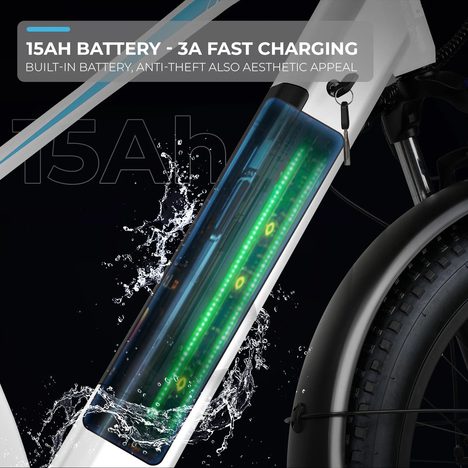 ANCHEER Electric Bike for Adults Peak 1000W Electric Bicycle 48V 15AH Battery Electric Bike 26" x 4.0" Fat - Product image 15