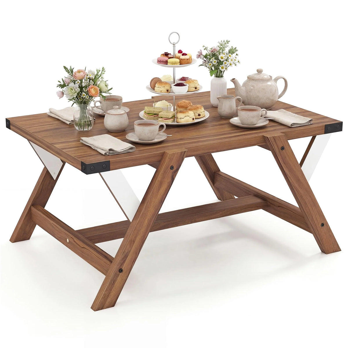 Tangkula 35.5-Inch Rectangle Wooden Center Table for Living Room - Product image 1
