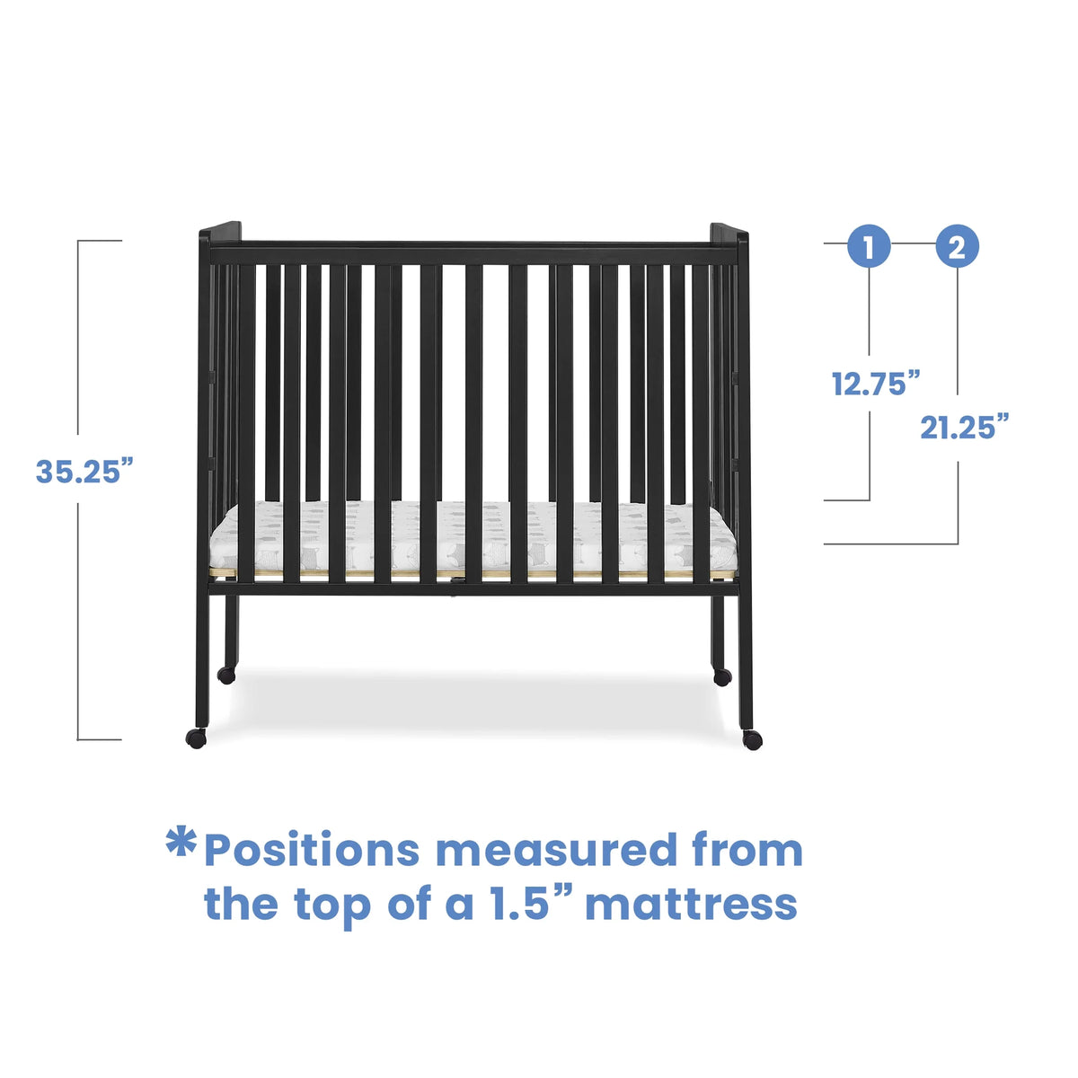 Delta Children Lee Portable Folding Mini Crib with 1.5 - Inch Mattress - Greenguard Gold Certified - Product image 47