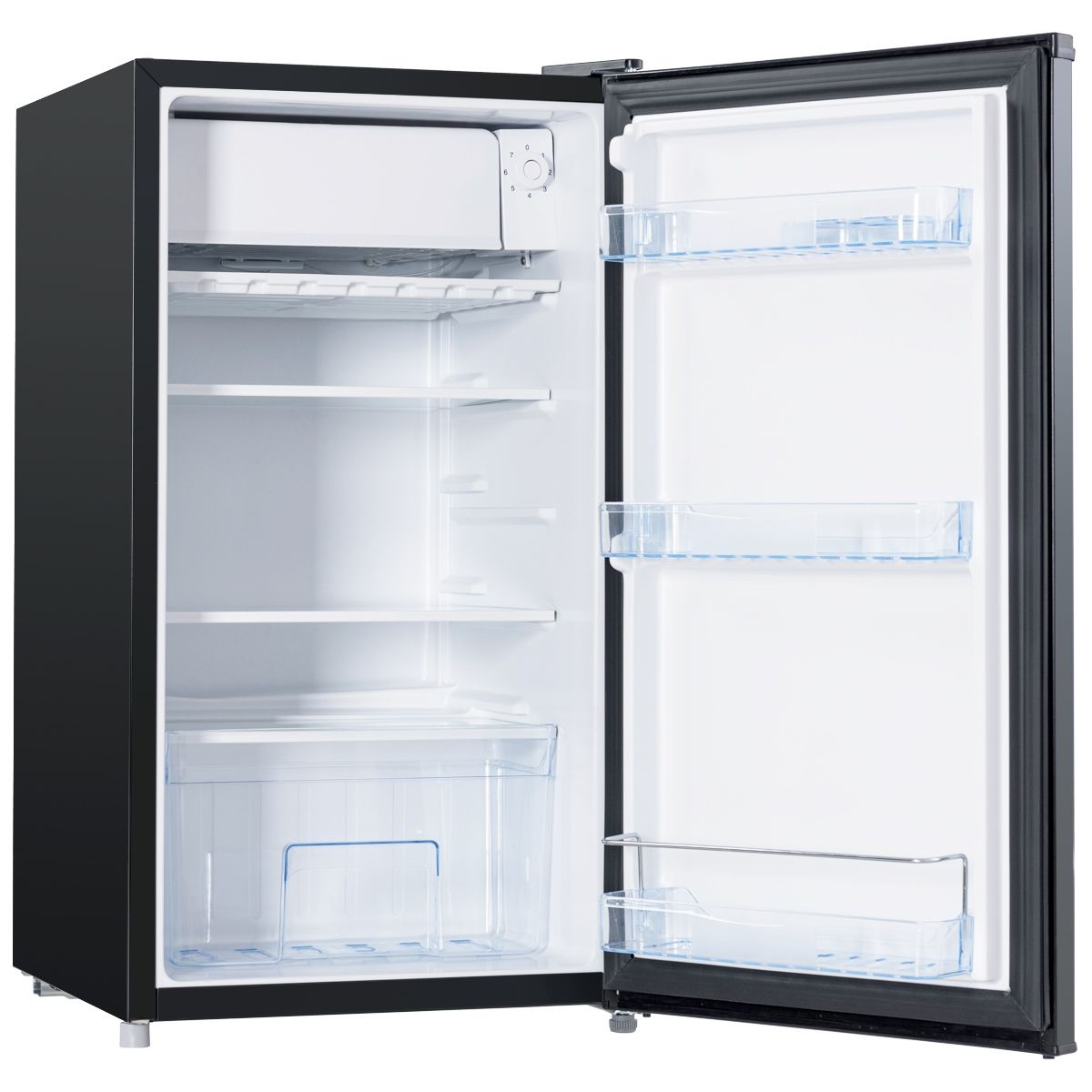 Built-in Table Top Refrigerator 91L Mini-bar Low Noise Level 3 Shelves, 48.5x44.5x83.5cm, Black -