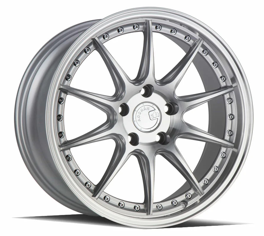 Aodhan DS07 18" 5x114.3 Silver w/Machined Face
