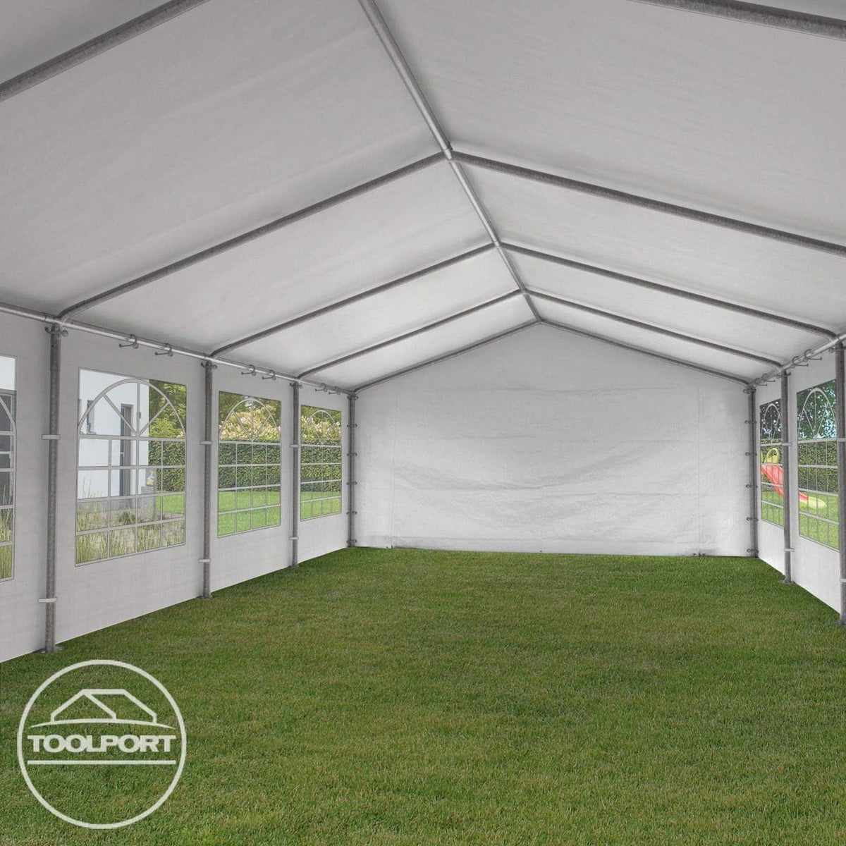 TOOLPORT Reception tent 3x2 m white pavilion PE tarpaulin 350 N waterproof Garden Tent