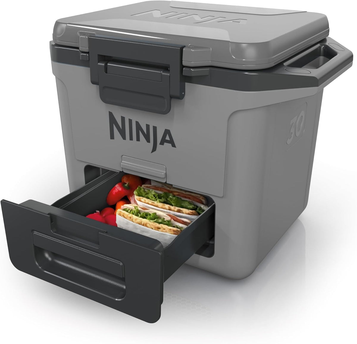Ninja FrostVault Hard Cooler Premium Cooler, Keeps Ice for Up to Days, Built-in Dry Storage Drawer at Fridge Temperature