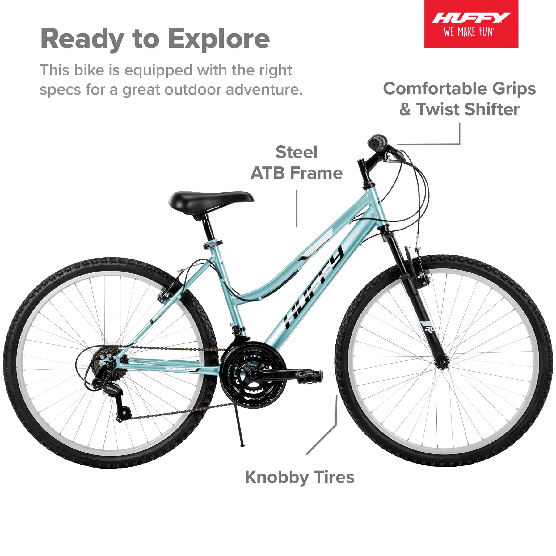Huffy 26" Rock Creek Women'S 18 - Speed Mountain Bike, Mint - Product image 3