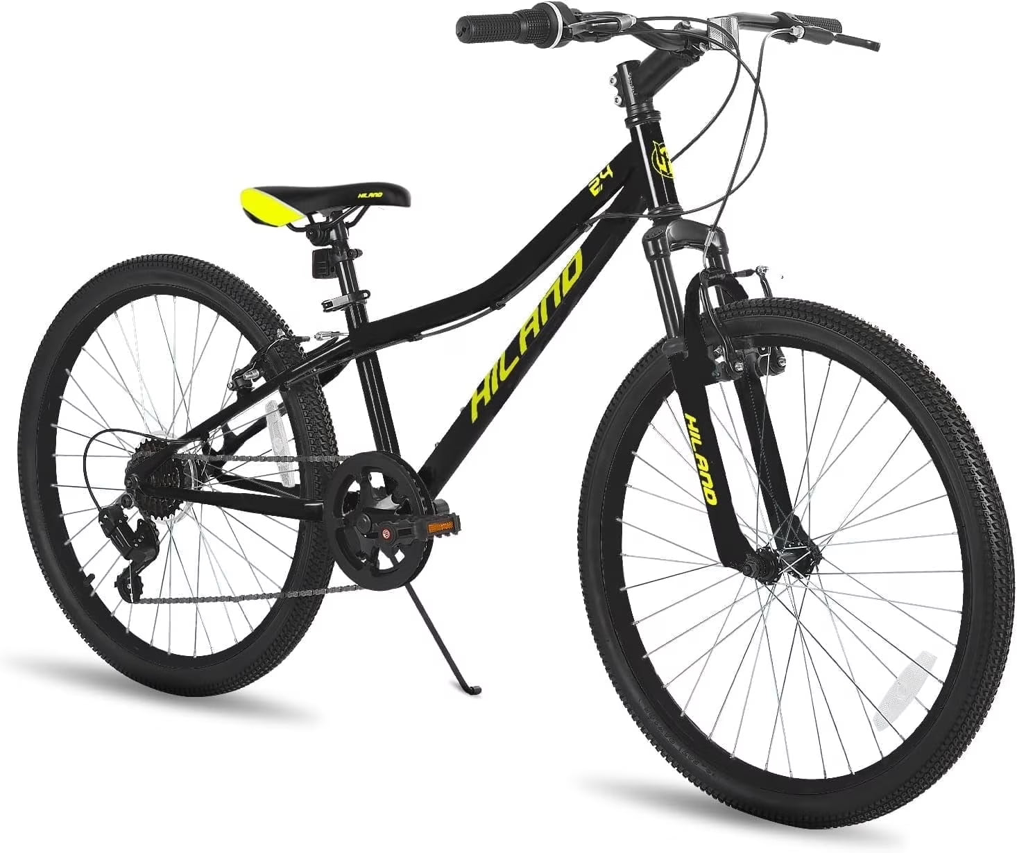 Hiland 24 in Mountain Bike, Front Suspension Fork Bicycles for Adults Multiple Colors