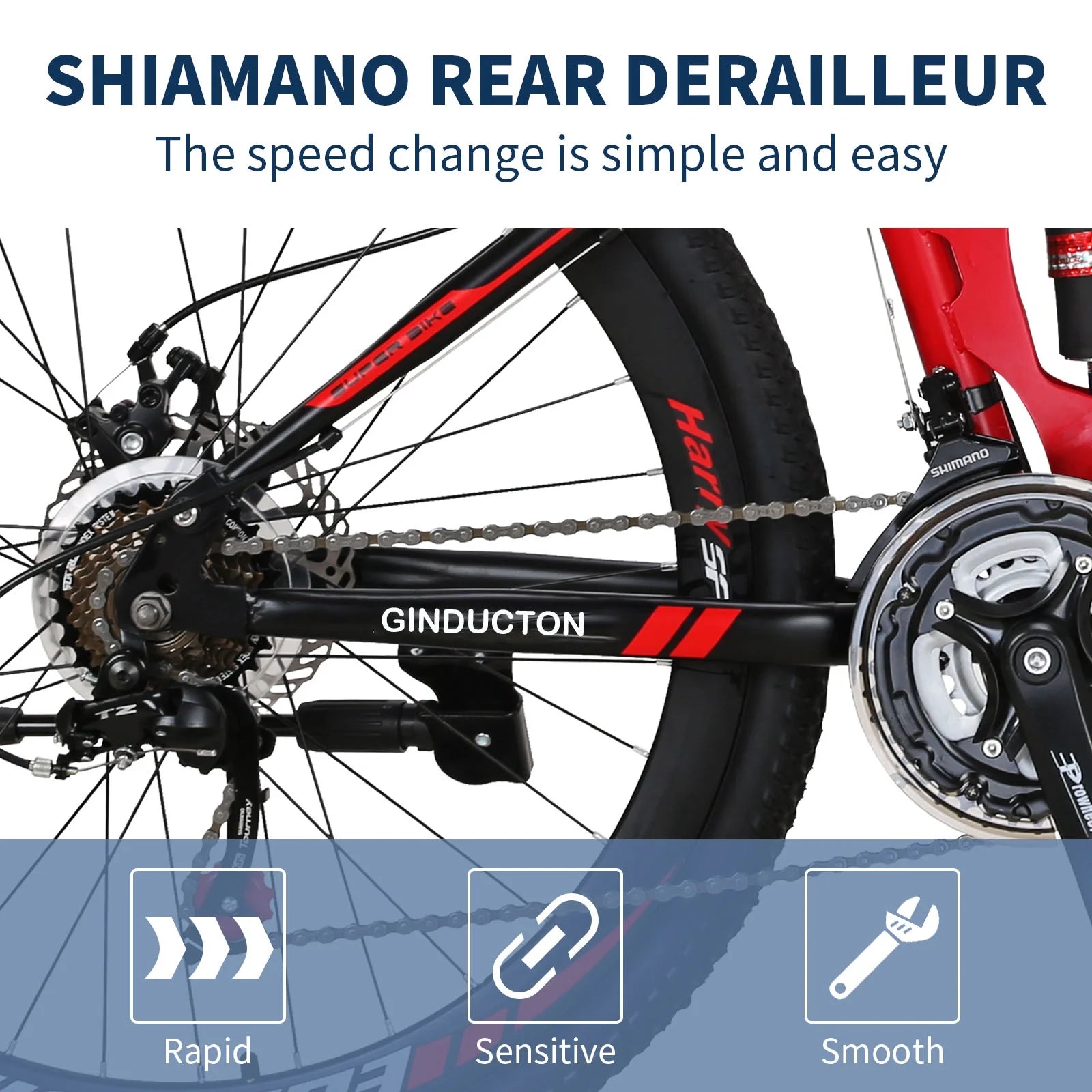 26"full Suspension Folding Mountain Bike 21 Speed 17" Foldable Frame Bicycle Men or Women MTB for Afult - Product image 10