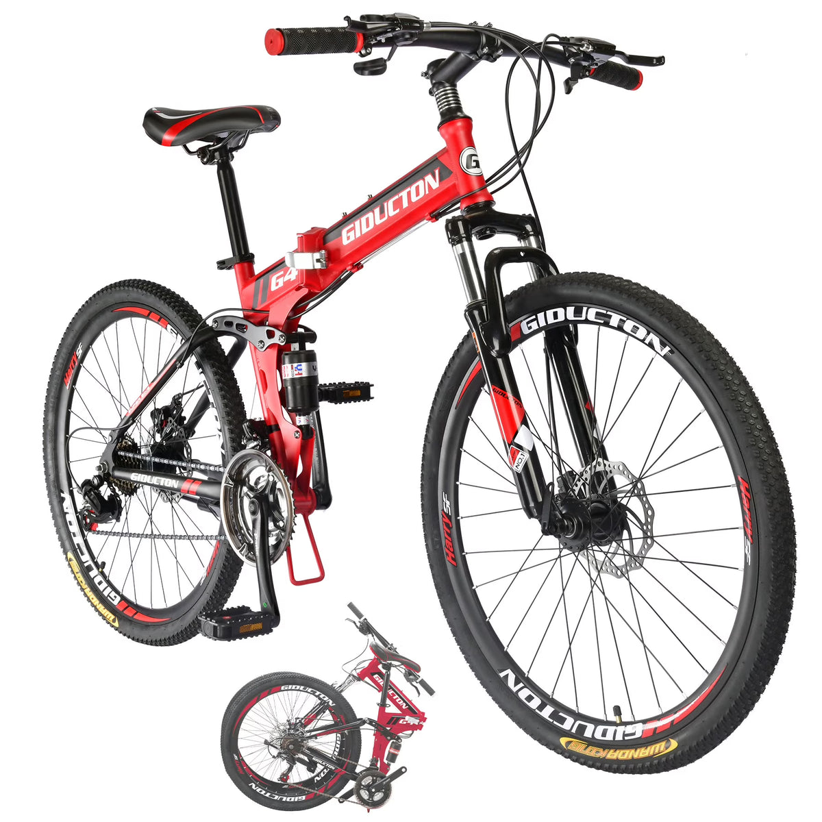 26"full Suspension Folding Mountain Bike 21 Speed 17" Foldable Frame Bicycle Men or Women MTB for Afult - Product image 3