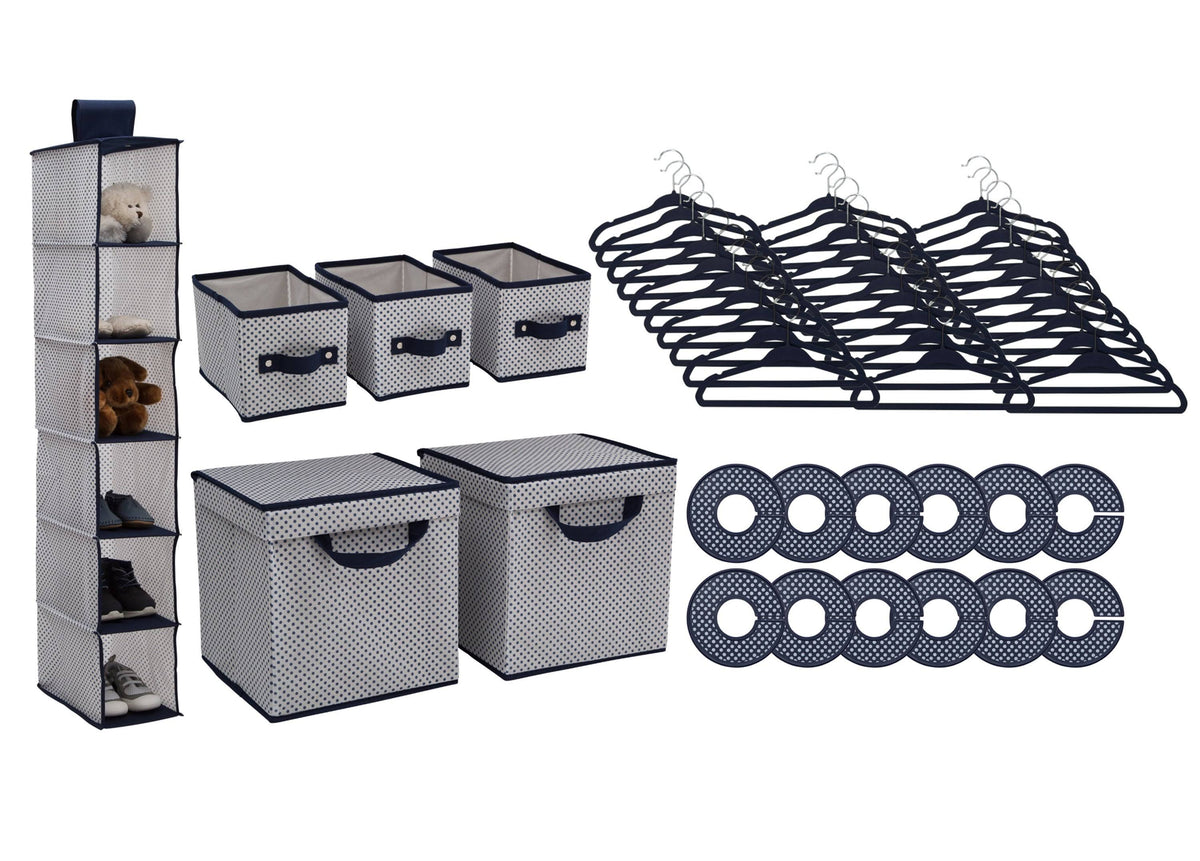 Delta Children 48 Piece Nursery Storage Set Navy (417) - Product image 1