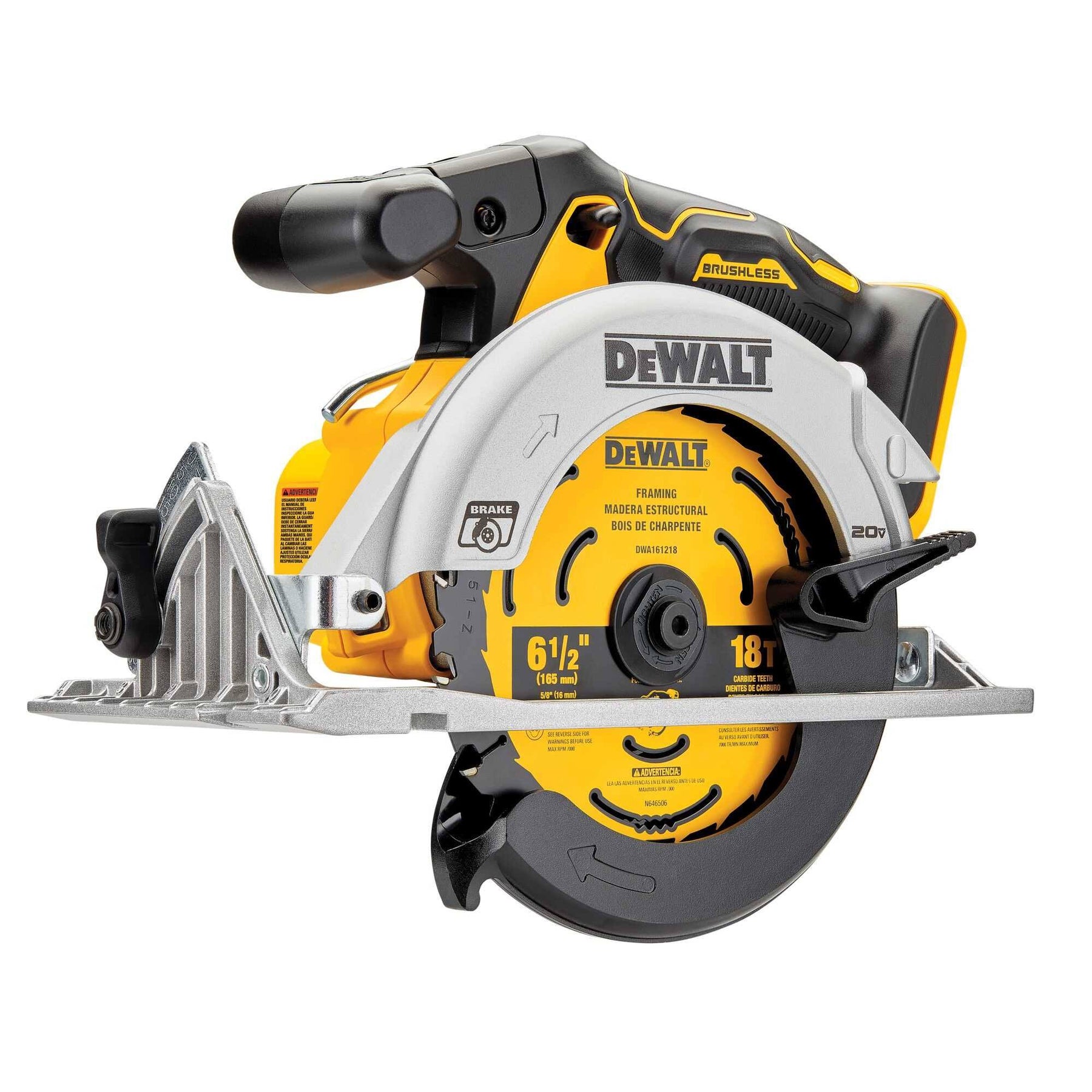 DeWalt DCS565B 20V MAX* 6-1/2 in. Brushless Cordless Circular Saw (Tool Only) - Product image 1
