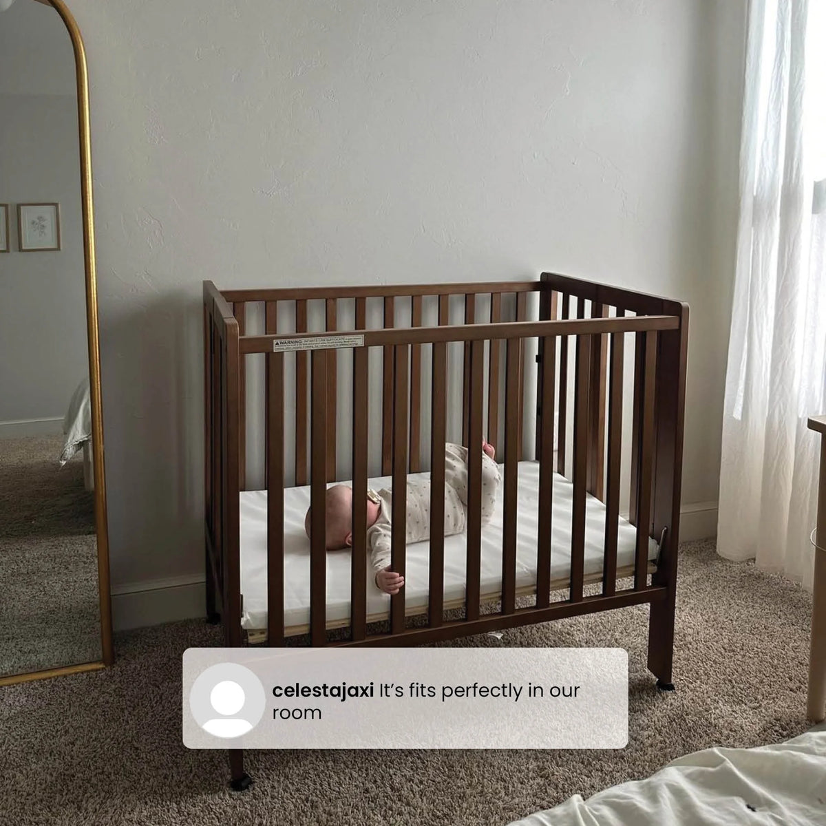 Delta Children Lee Portable Folding Mini Crib with 1.5 - Inch Mattress - Greenguard Gold Certified - Product image 13
