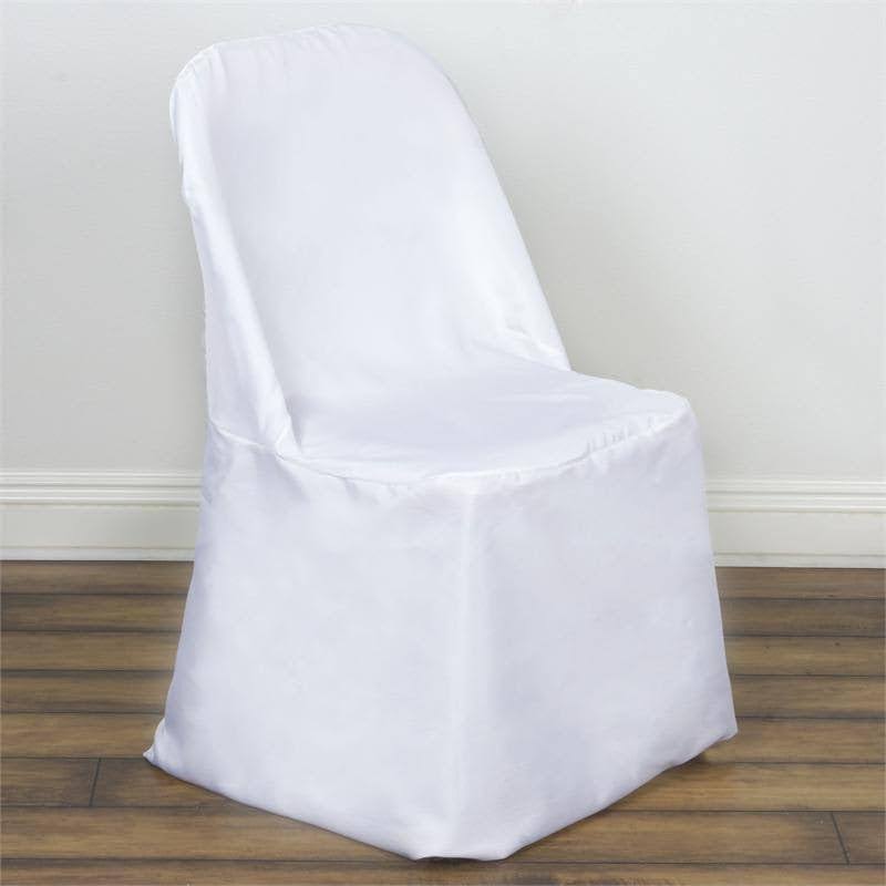 Efavormart White Folding Chair Cover-Flat - Product image 1