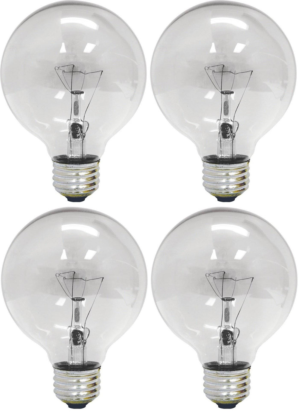 GE Globe Bulb, Medium Base, 40 Watts, Clear 12980
