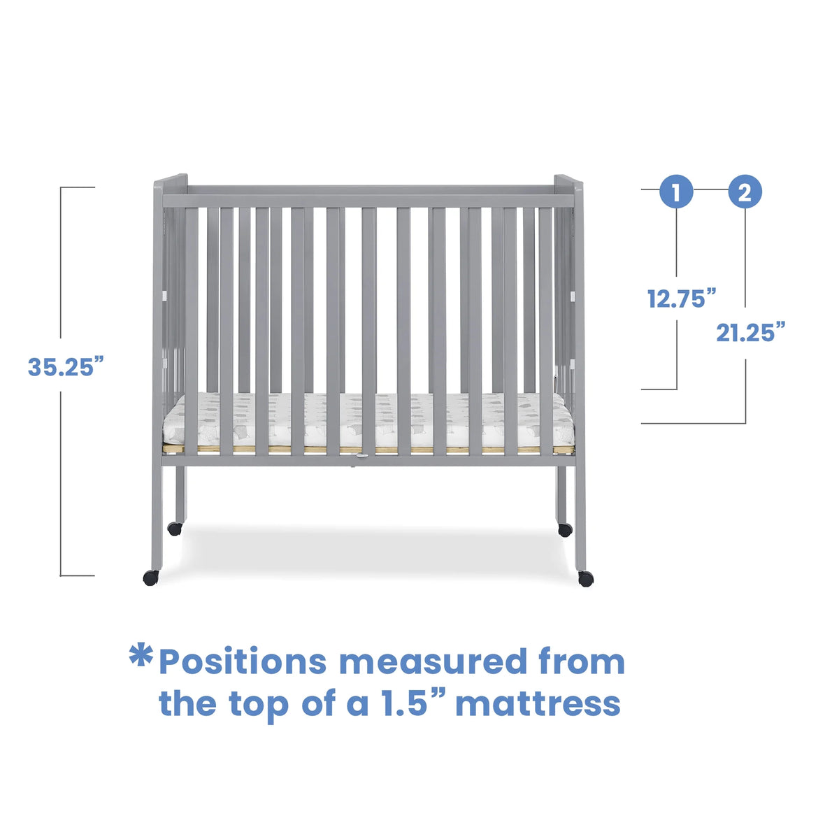 Delta Children Lee Portable Folding Mini Crib with 1.5 - Inch Mattress - Greenguard Gold Certified - Product image 25