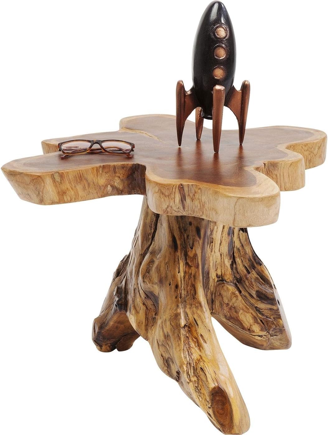 Kare Design Tree Side Table, Solid Wood, Nature-Brown, Large, Interior Decoration, Bedroom Decoration, Living Room, Hallway, Home, 40x50x50cm