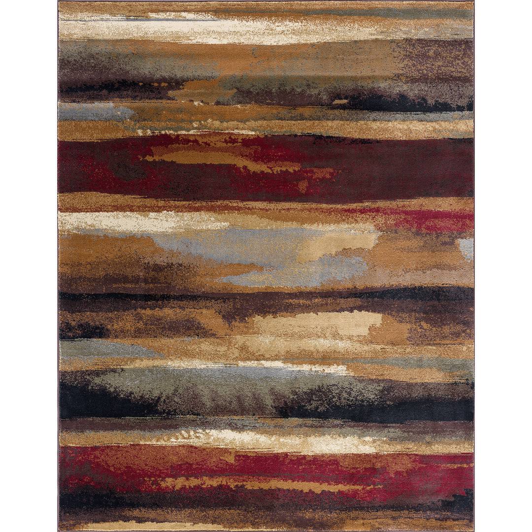Mettler Abstract Brown/Beige Area Rug - Brown/Beige/Red Wade Logan Rug Size: Rectangle 8'9" x 12'3" - Product image 1