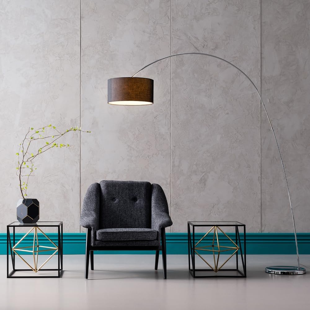 Kare Design Prisma Side Table, Gold/Black, Glass, Steel, Modern, Living Room Table, Furniture, Interior Decoration, Bedroom Decoration, Home, 45x45x45cm