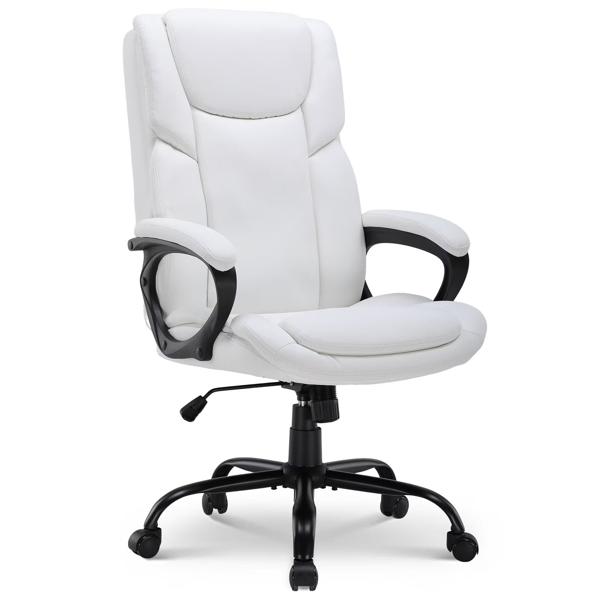 Mainstays Executive Ergonomic High Back Leather Home Office Desk Chair, Black - Product image 7