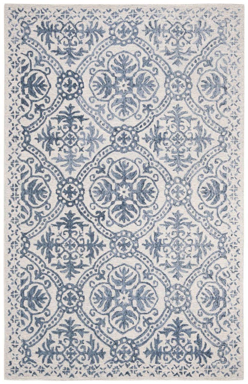 Lauren Ralph Lauren Nina Oriental Handmade Tufted Cotton Area Rug in Navy/Ivory Rug Size: Round 6' - Product image 1
