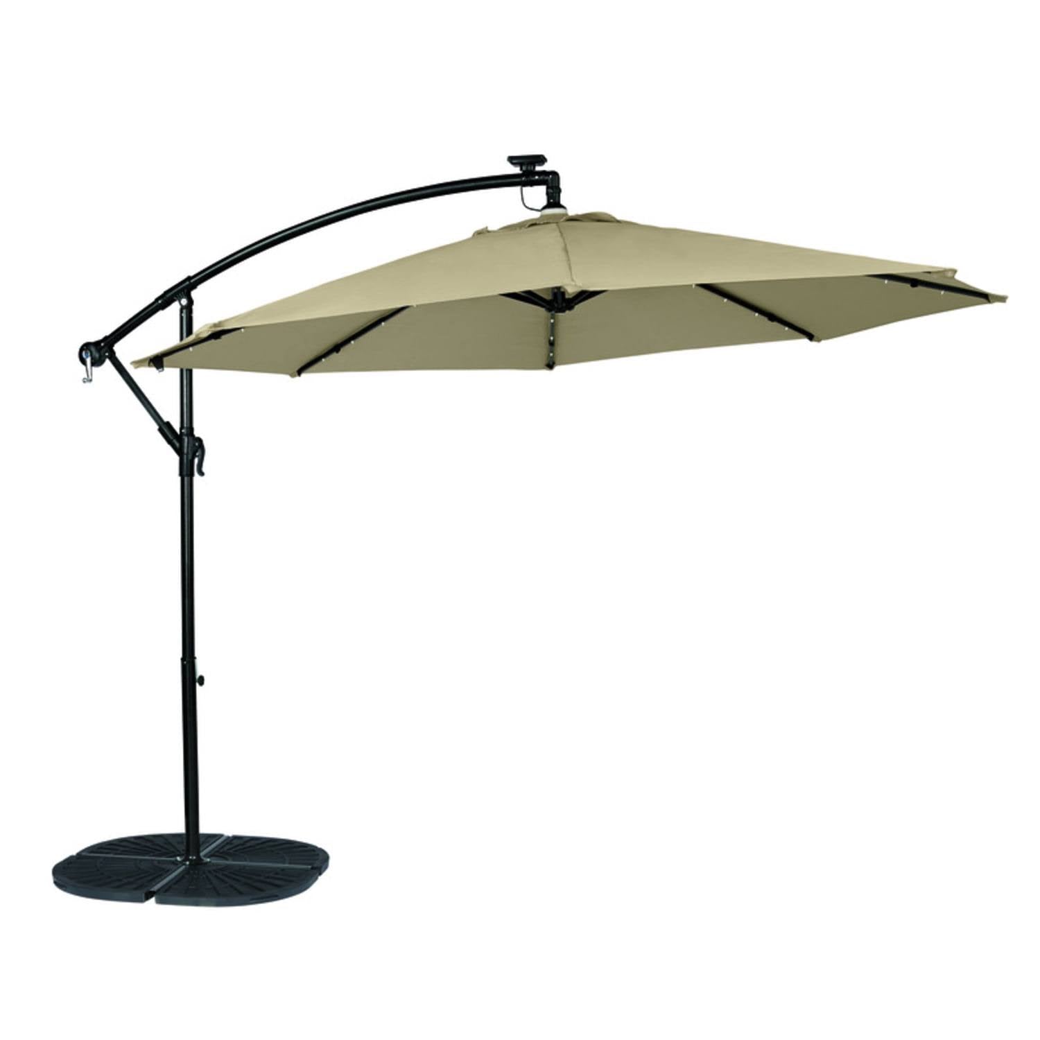 Living Accents 10 ft. Tiltable Tan Offset Umbrella - Product image 1