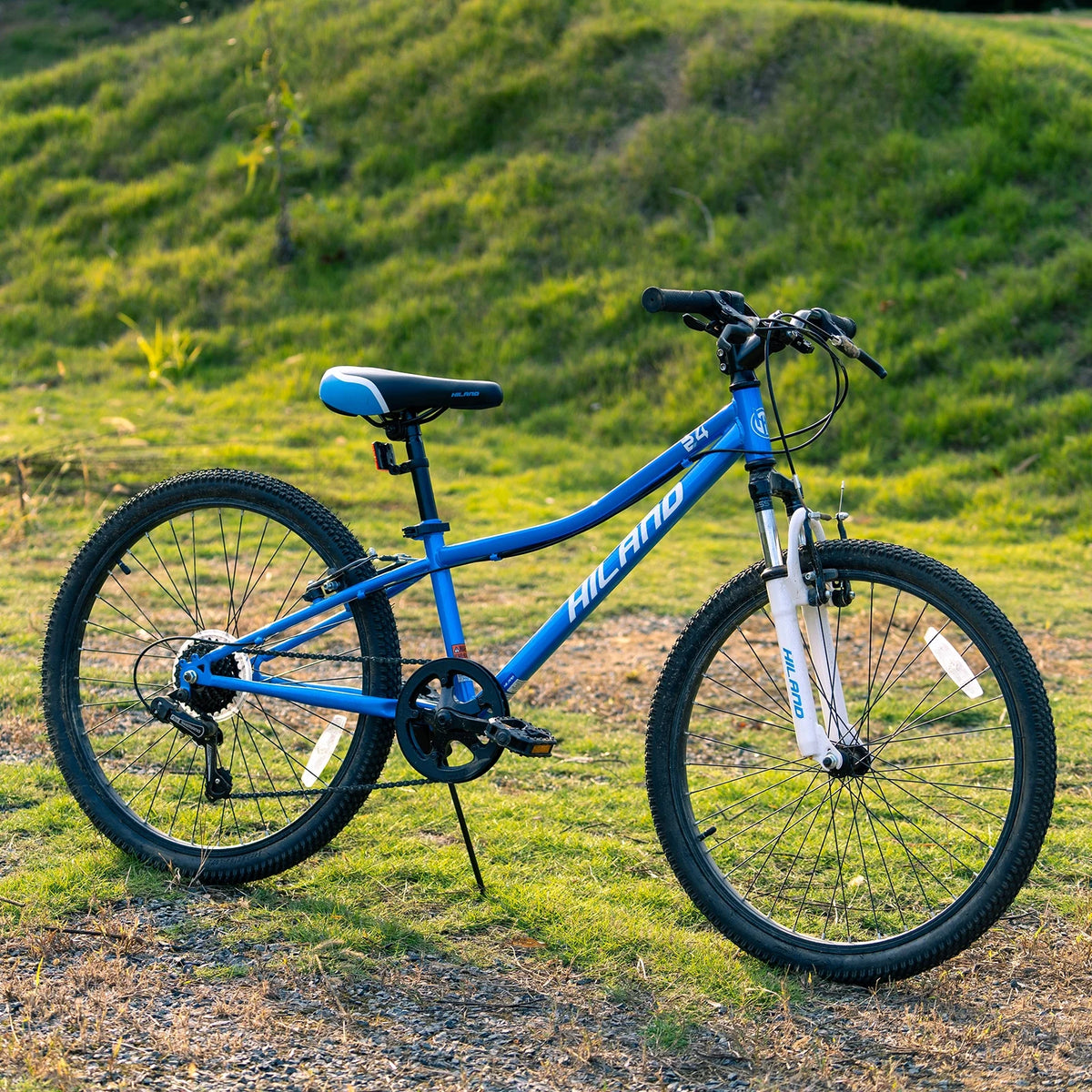 Hiland 24 in Mountain Bike, Front Suspension Fork Bicycles for Adults Multiple Colors