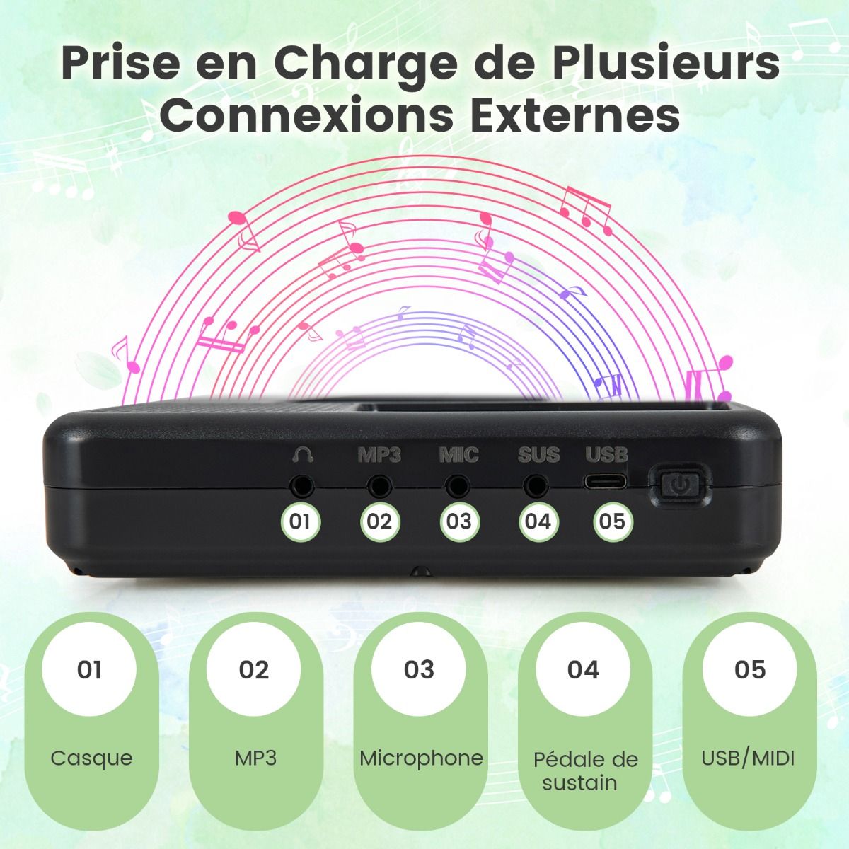 88 Keys Foldable Digital Piano with Bluetooth MIDI Function Portable Electronic Keyboard with Sustain Pedal Carrying Bag -