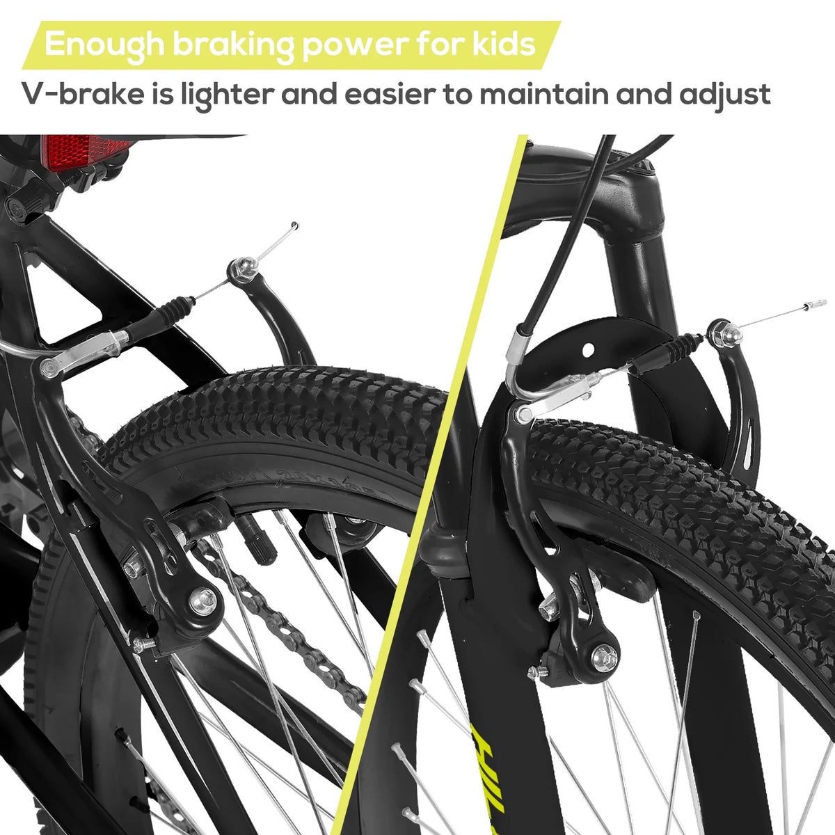 Hiland 24 in Mountain Bike, Front Suspension Fork Bicycles for Adults Multiple Colors