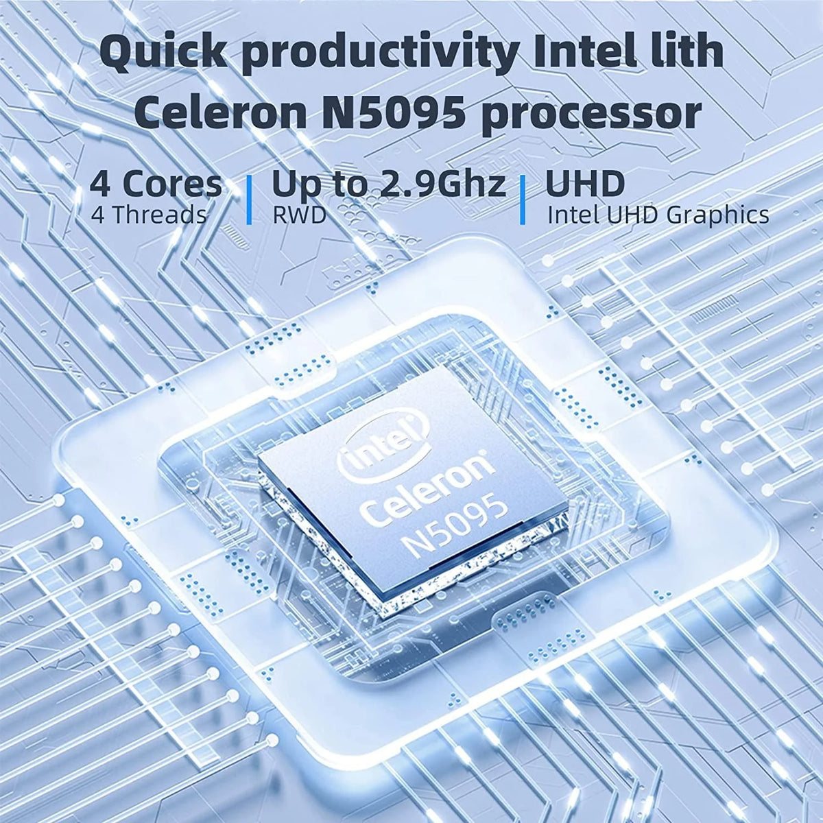 SGIN 15.6 in Laptop 12GB DDR4 512GB SSD Windows 11 with Intel Celeron N5095A Full HD 1920x1080 - Product image 4
