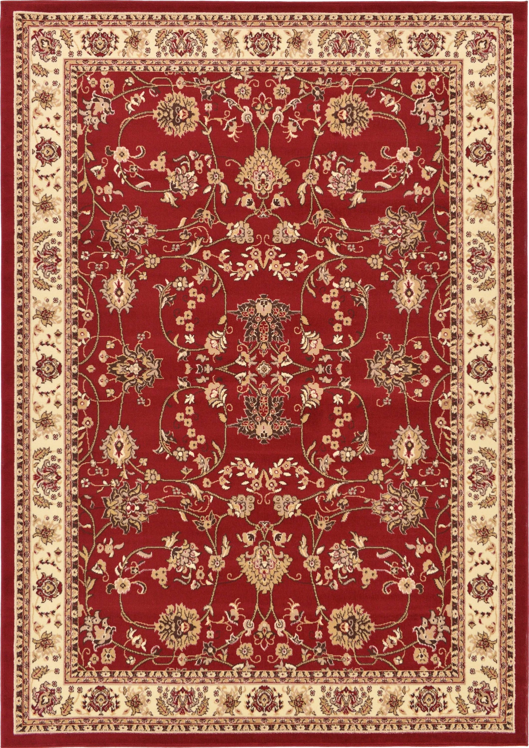 Unique Loom Washington Sialk Hill Area Rug - 7' x 10' Burgundy - Product image 1