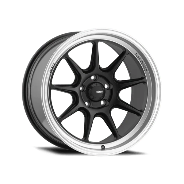 Konig Countergram 17" 5x120 Matte Black/Machined Lip