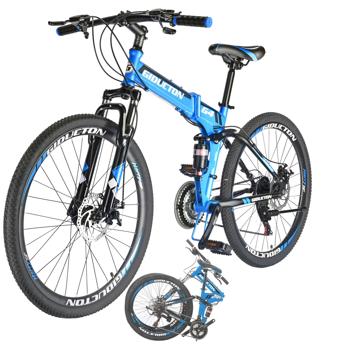 26"full Suspension Folding Mountain Bike 21 Speed 17" Foldable Frame Bicycle Men or Women MTB for Afult - Product image 1