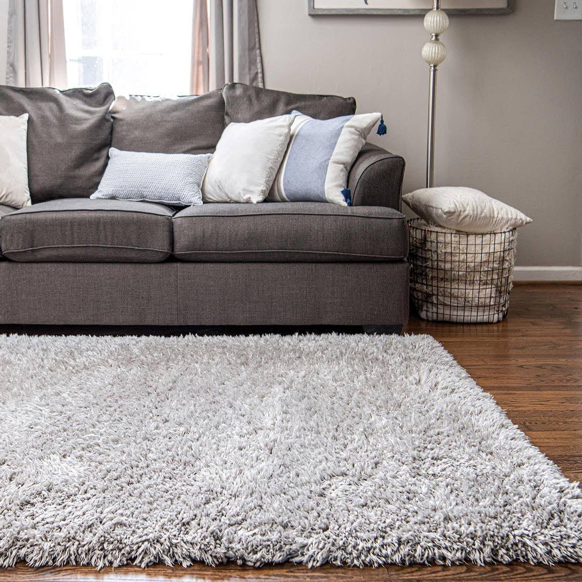 Rugs.com Infinity Collection Solid Shag Area Rug 8' x 10' Ash Shag Rug Perfect - Product image 1